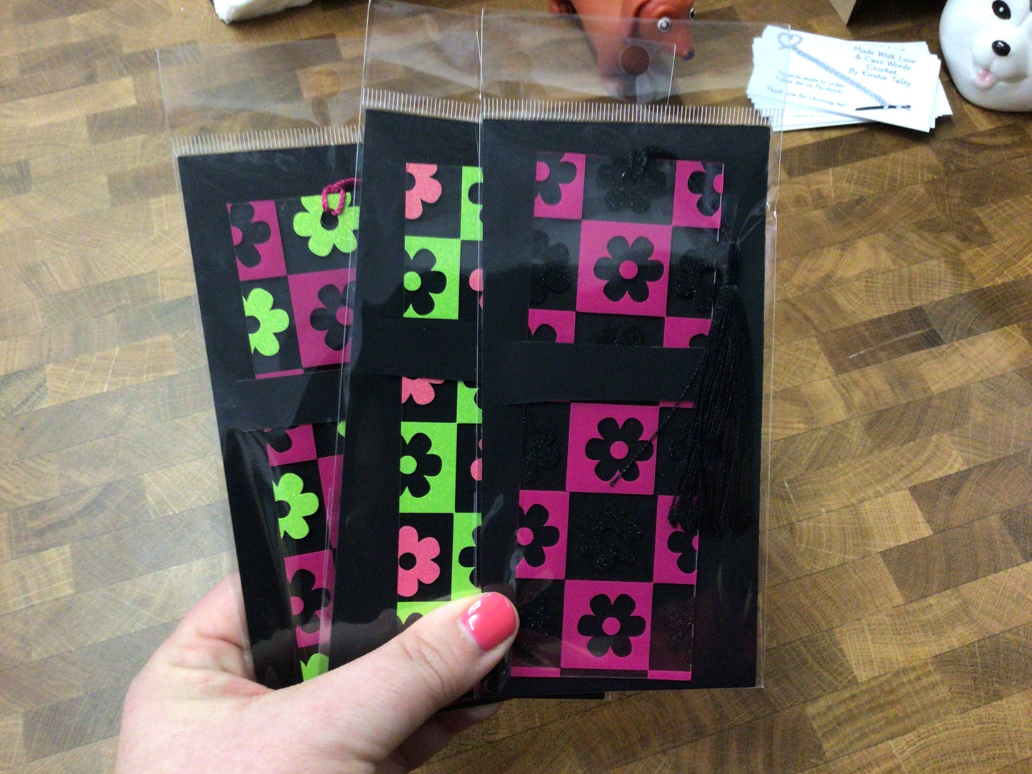 Floral Checks Bookmark