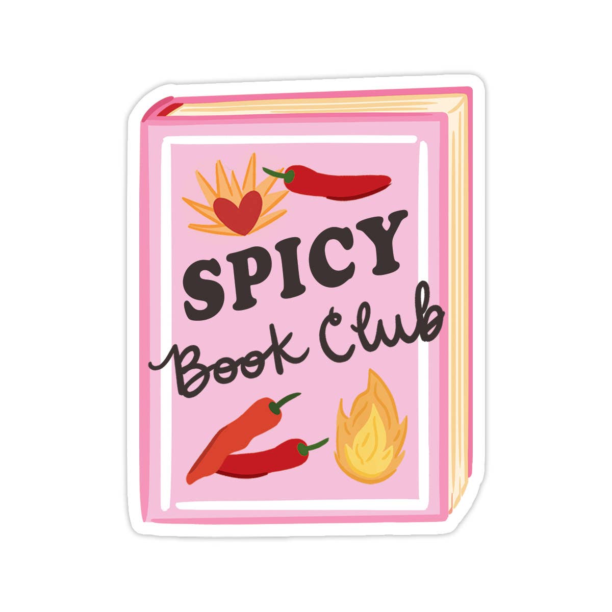 Spicy Book Club Vinyl Sticker - Perfect for Bookstores