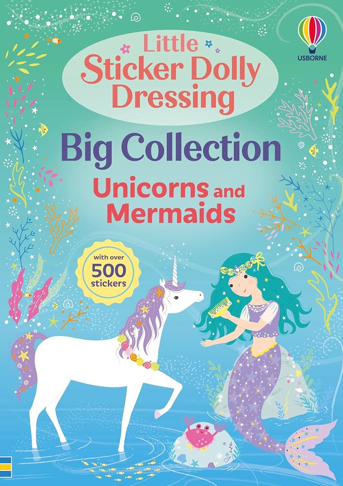 Little Sticker Dolly Dressing Big Collection: Unicorns and Mermaid: A Magical Sticker Book for Kids with Over 500 Stickers cover image