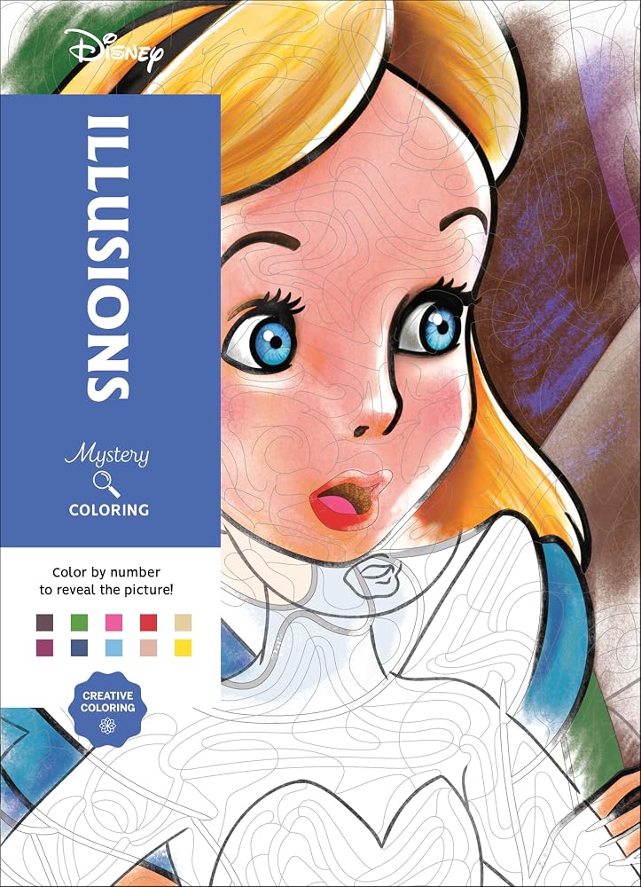Disney Mystery Coloring: Illusions: A Color by Number Book cover image