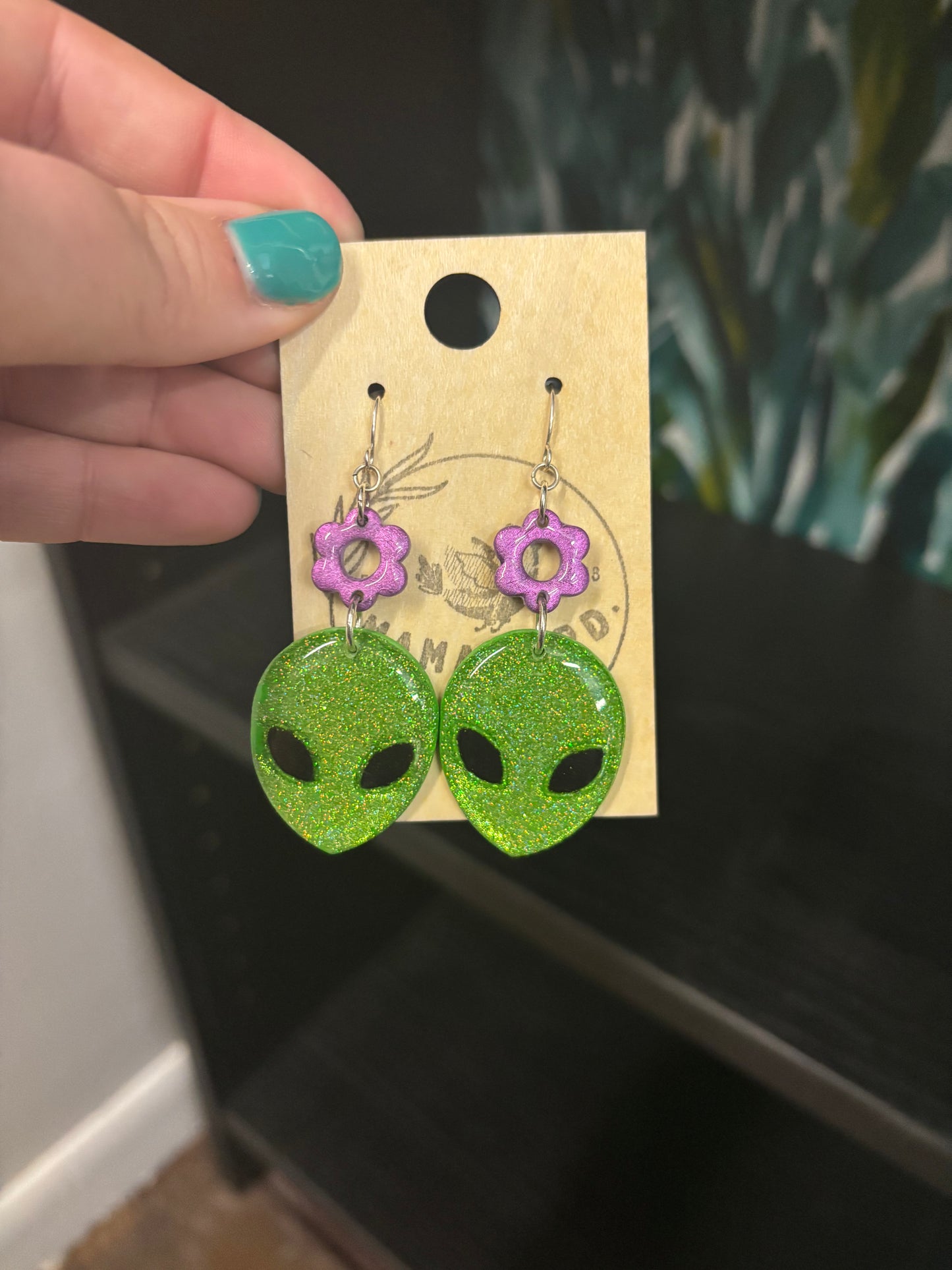 Alien earrings