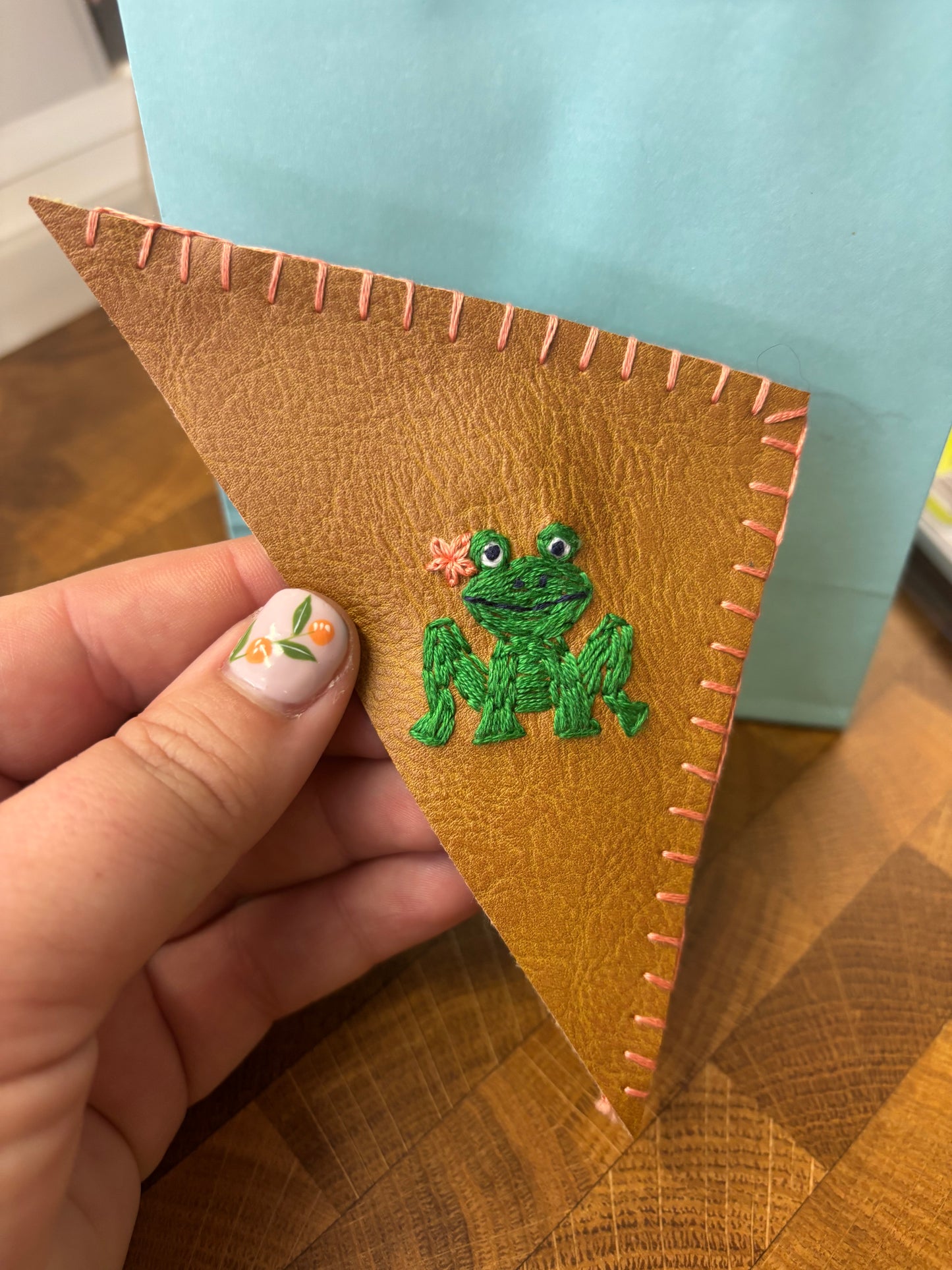 Frog corner bookmark