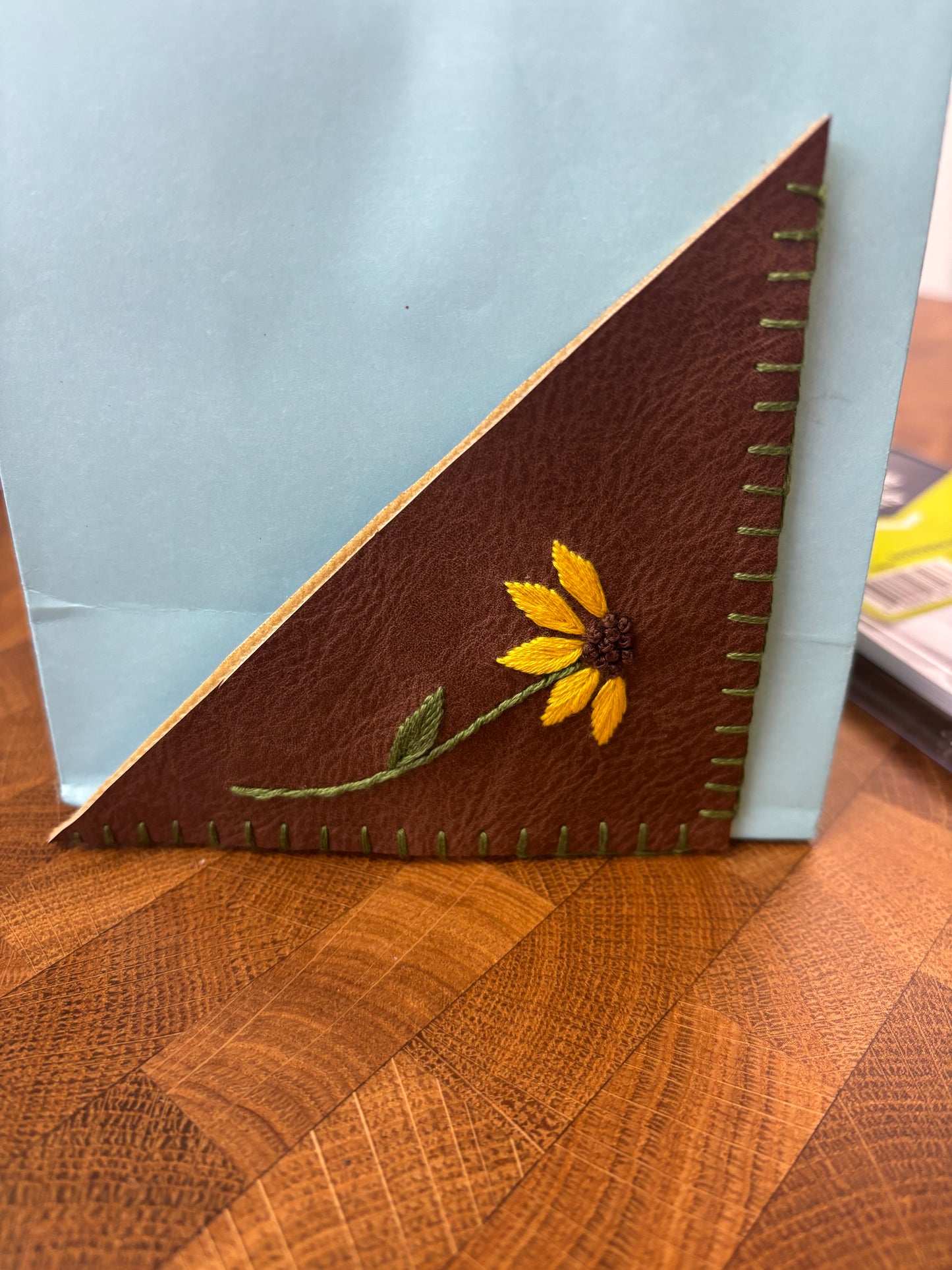 Sunflower corner bookmark