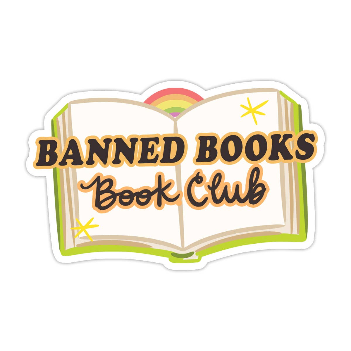 Banned Books Book Club Vinyl Sticker - Books, Bookstore