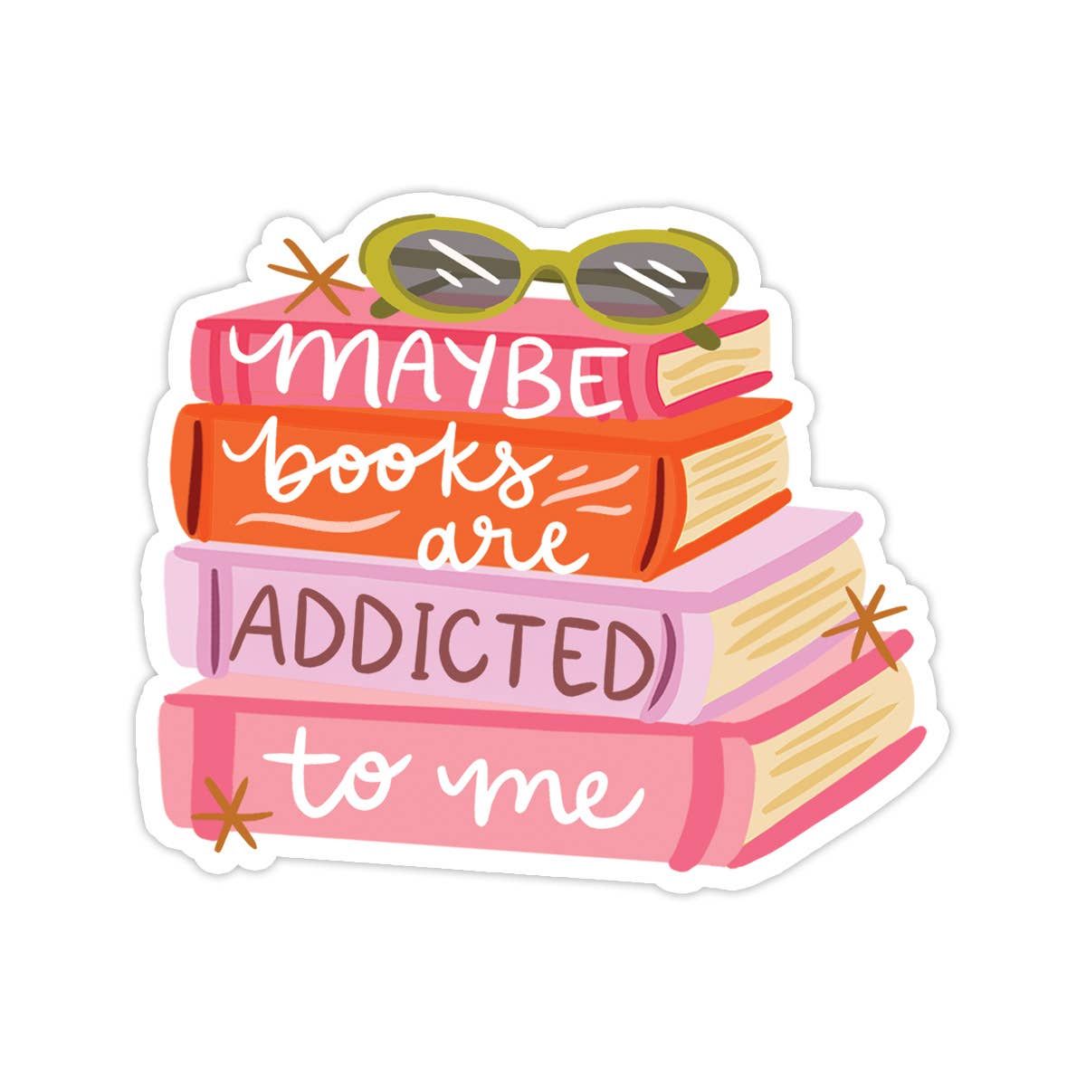 Books Addicted To Me Vinyl Sticker - Perfect for Bookstores