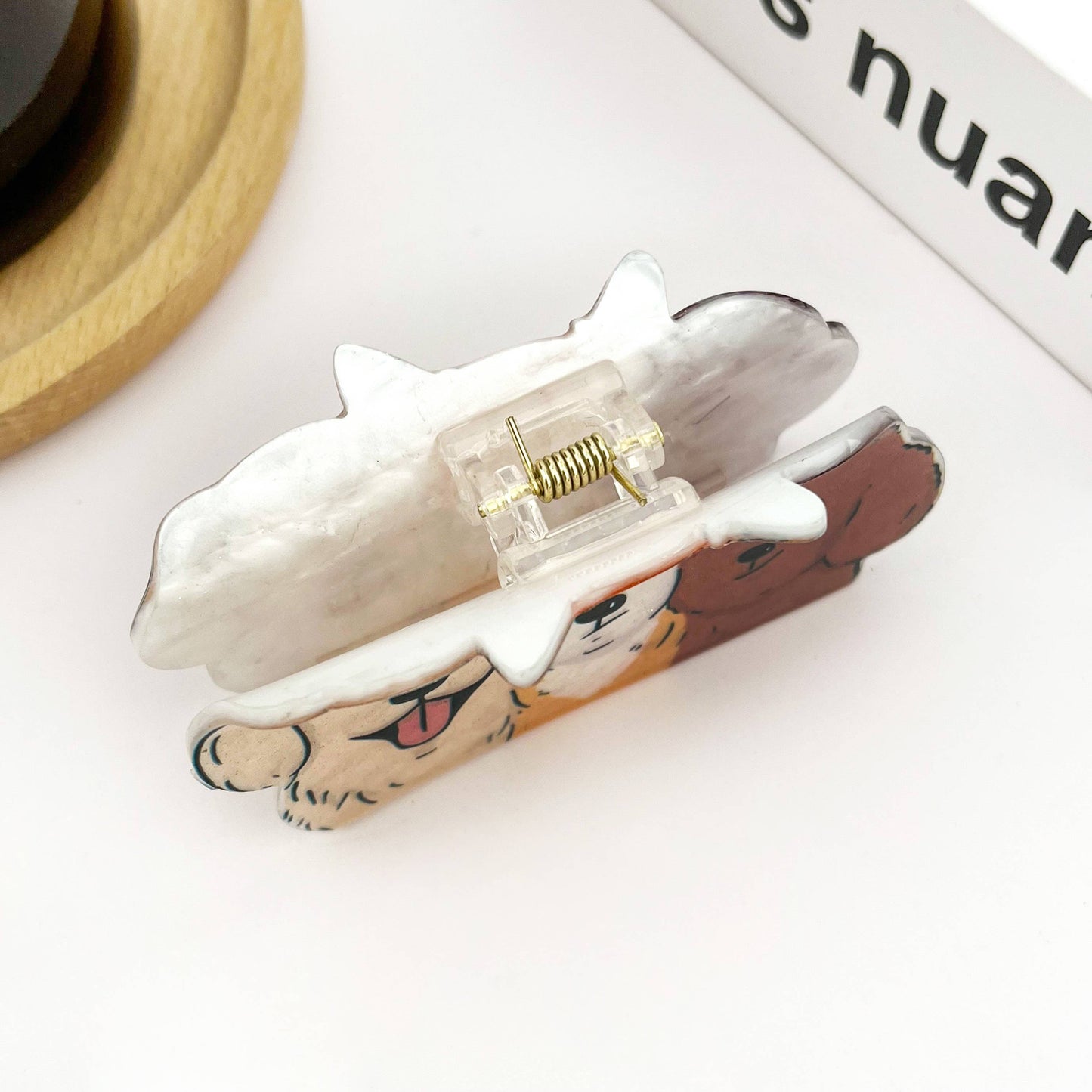 Three Best Friends Dog Hair Clip, Acetate Animal hair clips