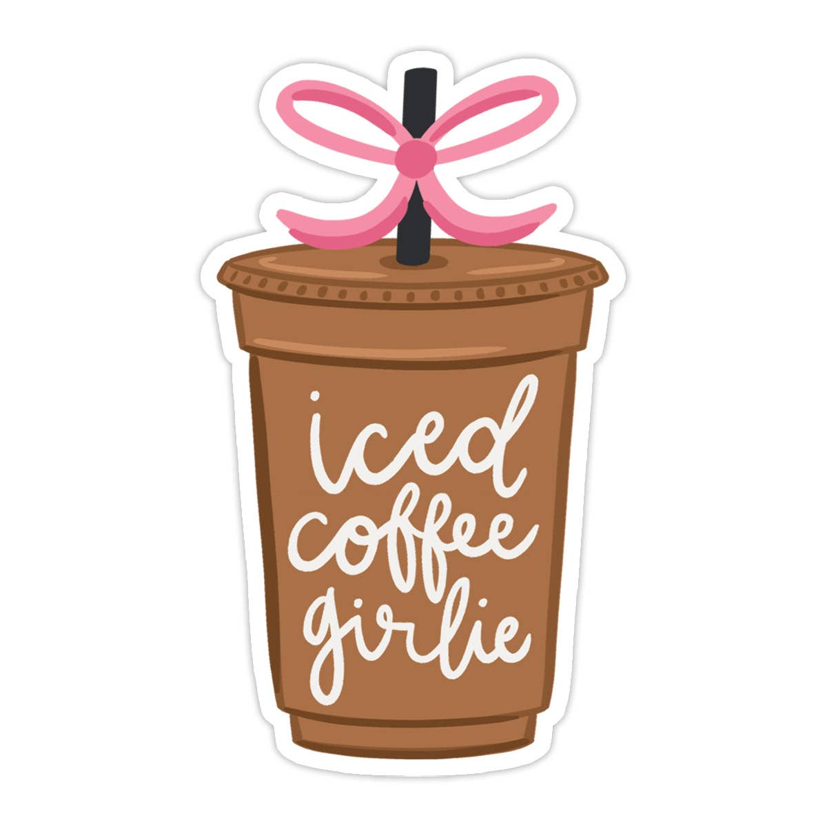 Iced Coffee Girlie Vinyl Sticker