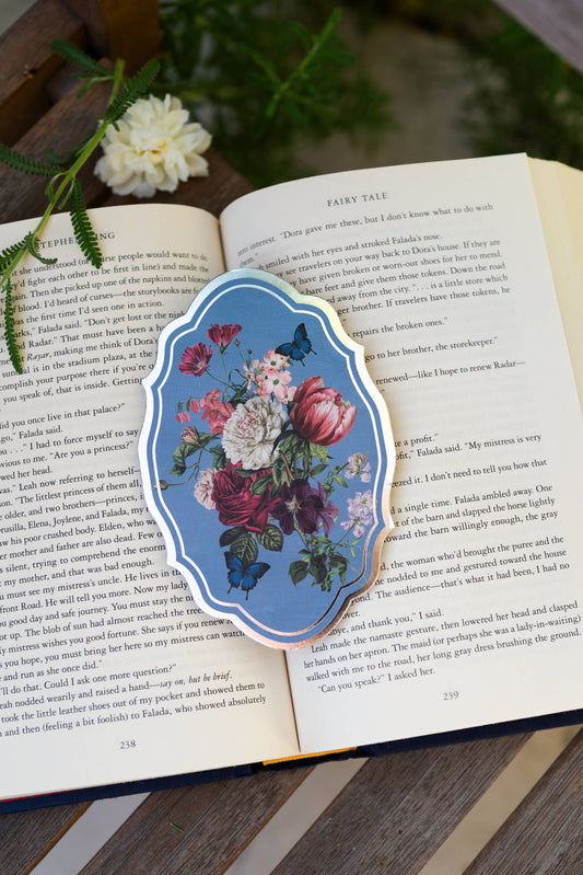Butterfly Bloom Silver Foil Bookmark | Bookish Romantasy