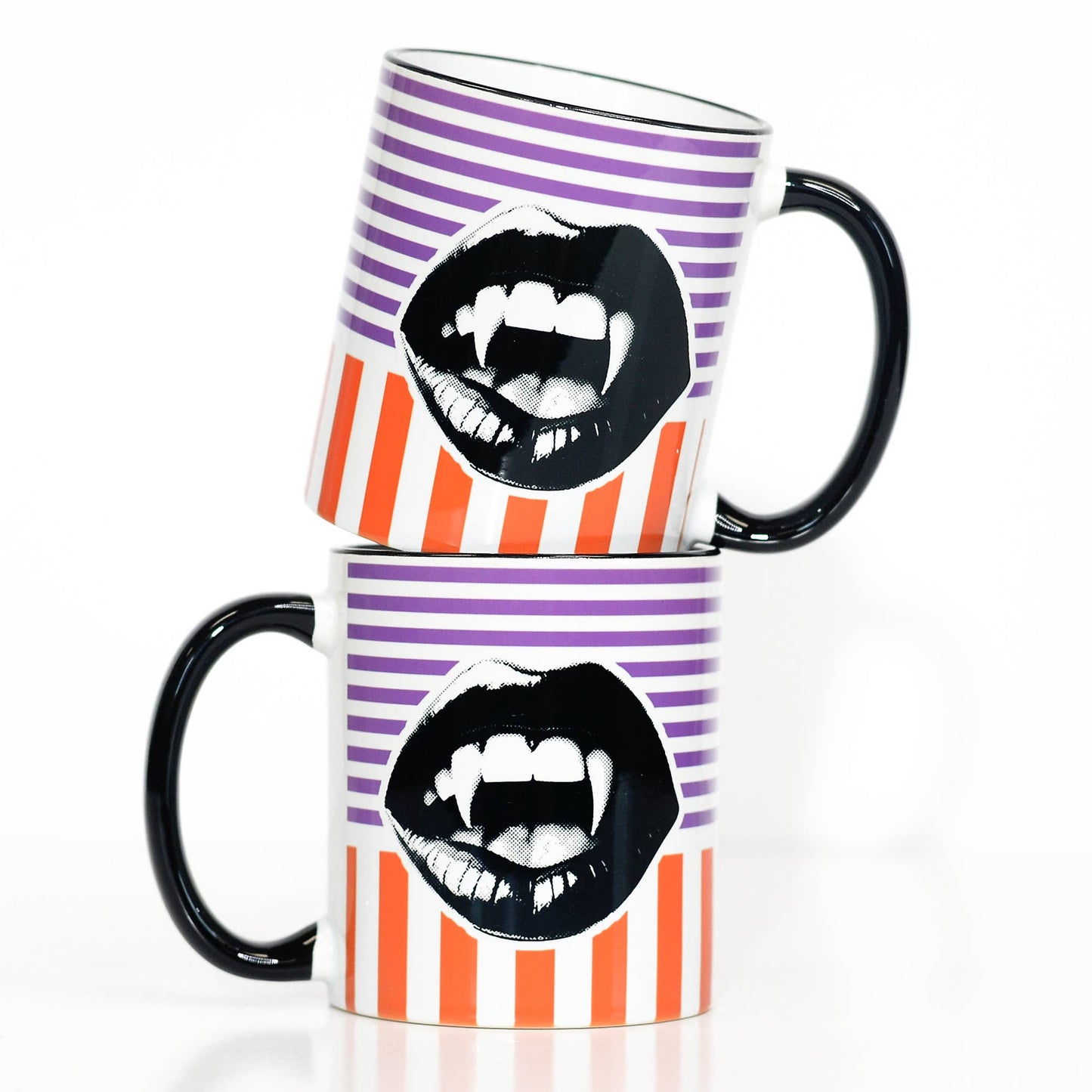 Vampire Lips Halloween Mug | Retro Gothic Coffee Mug