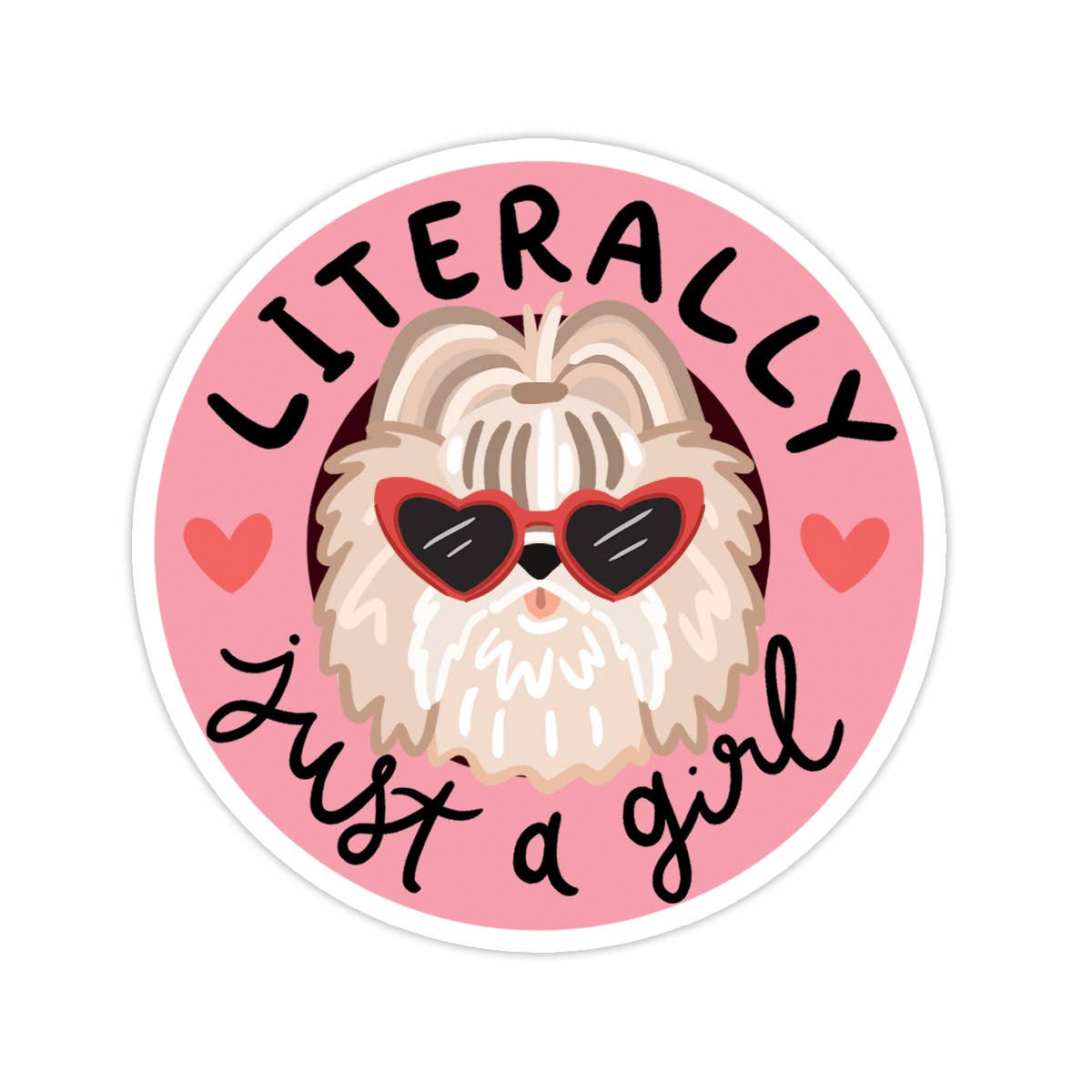 Just a Girl Vinyl Sticker - Funny Gift