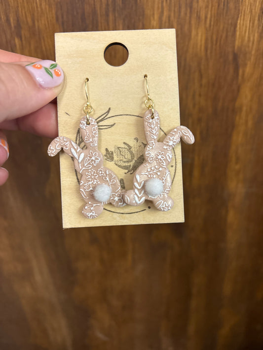 Floral Bunnies earrings