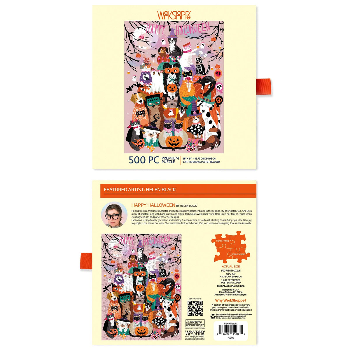 Happy Halloween 500 Piece Puzzle, Gift for Her