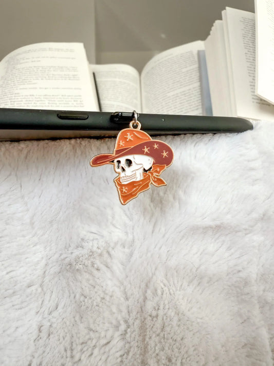 Cowboy Skull Kindle Charm | USB-C Dust Plug