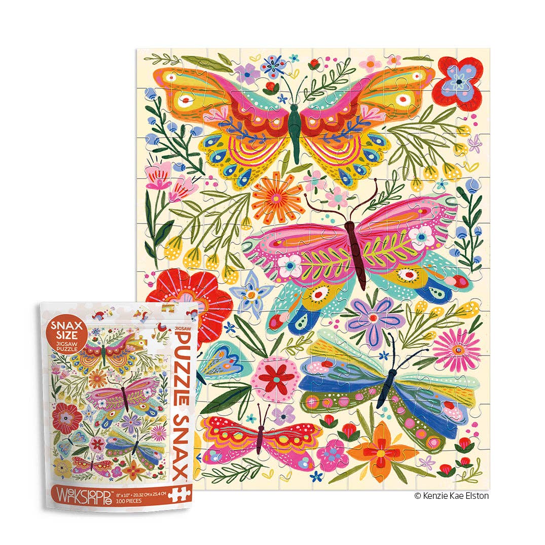 Butterfly Floral 100 Piece Puzzle Snax