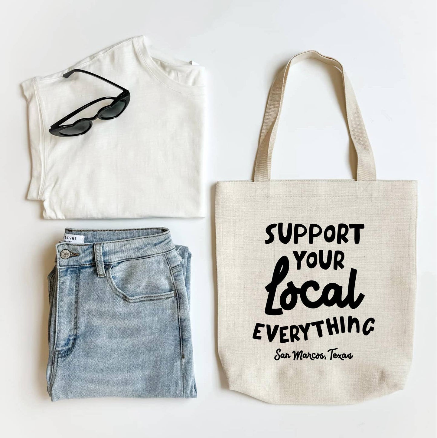 Support Your Local Everything Tote - Black