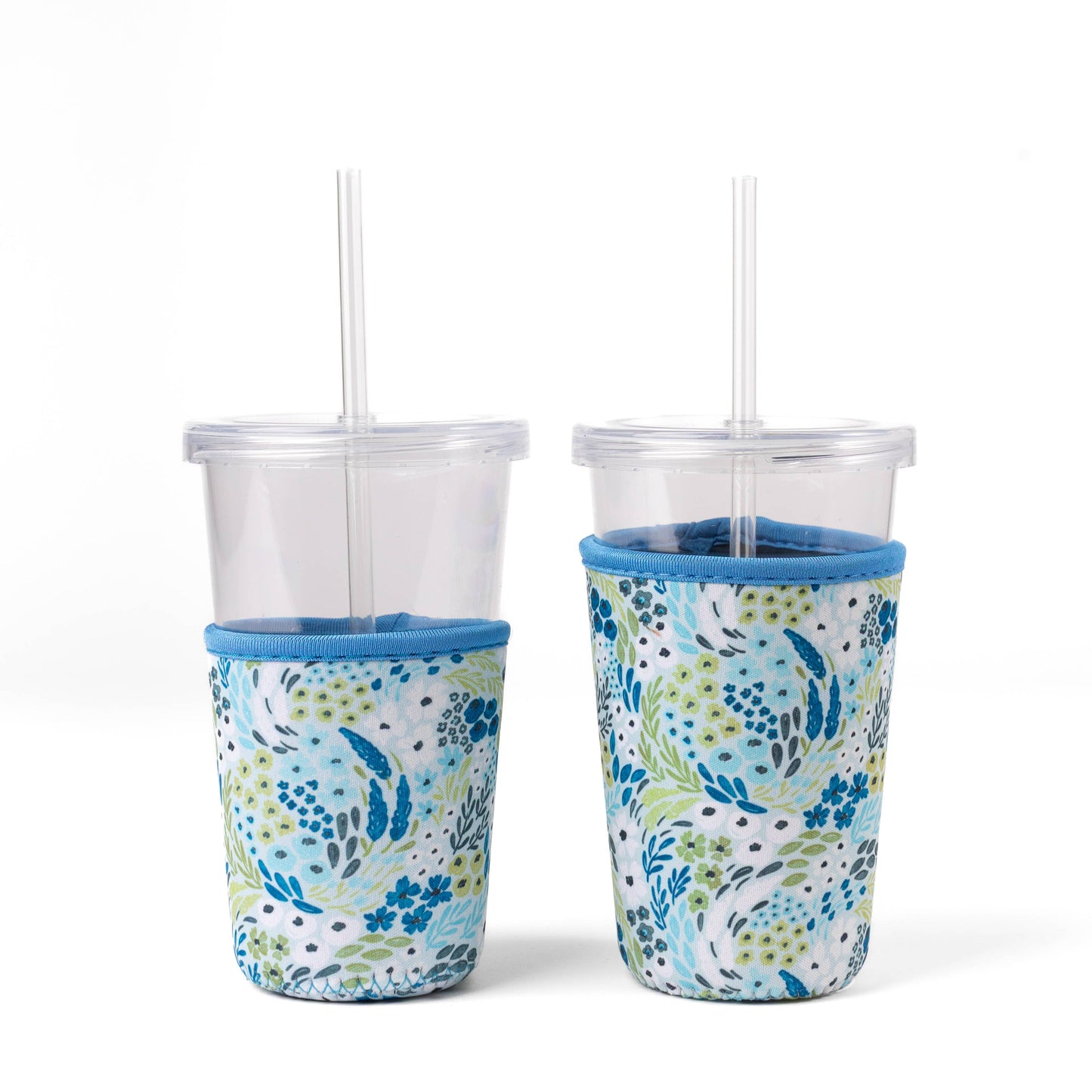 Floral Drink Sleeve | Iced Coffee Koozie | Drink Cover: Countryside Blooms / Regular