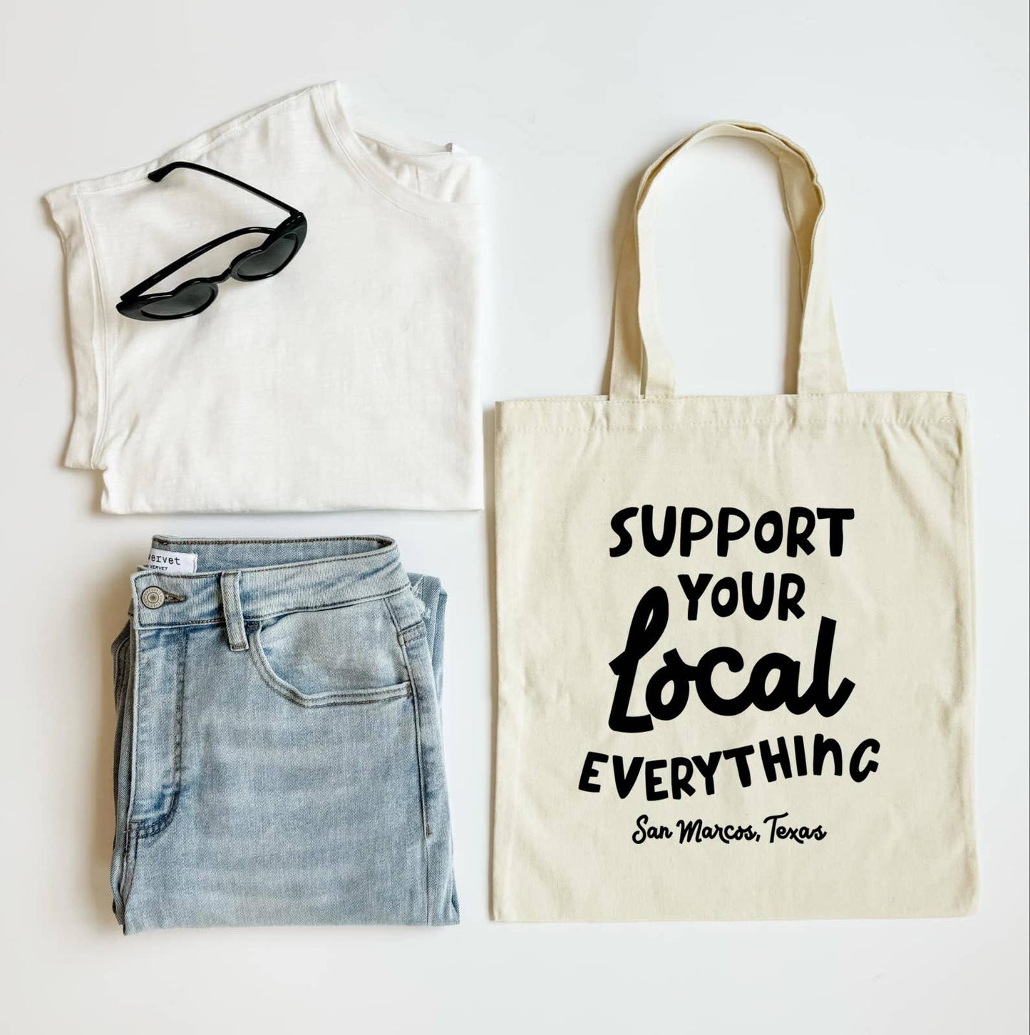 Support Your Local Everything Tote - Black