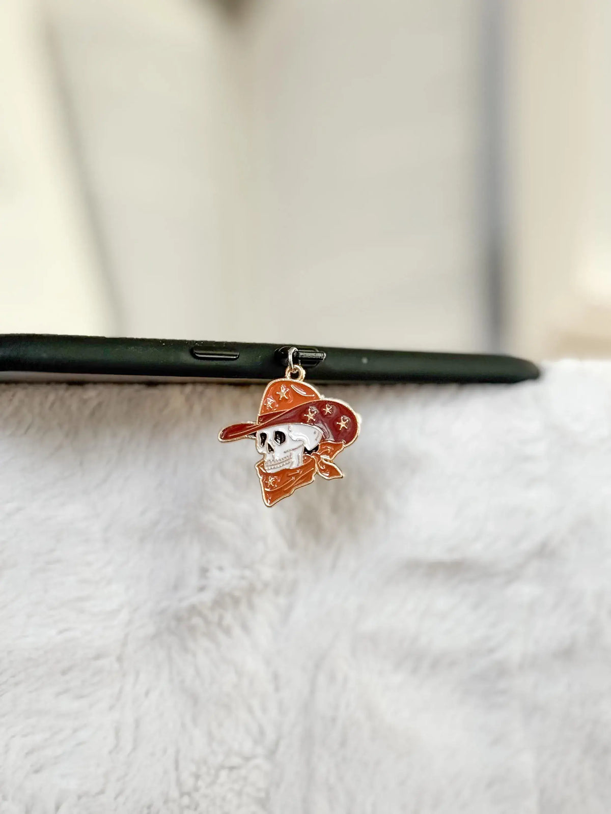 Cowboy Skull Kindle Charm | USB-C Dust Plug