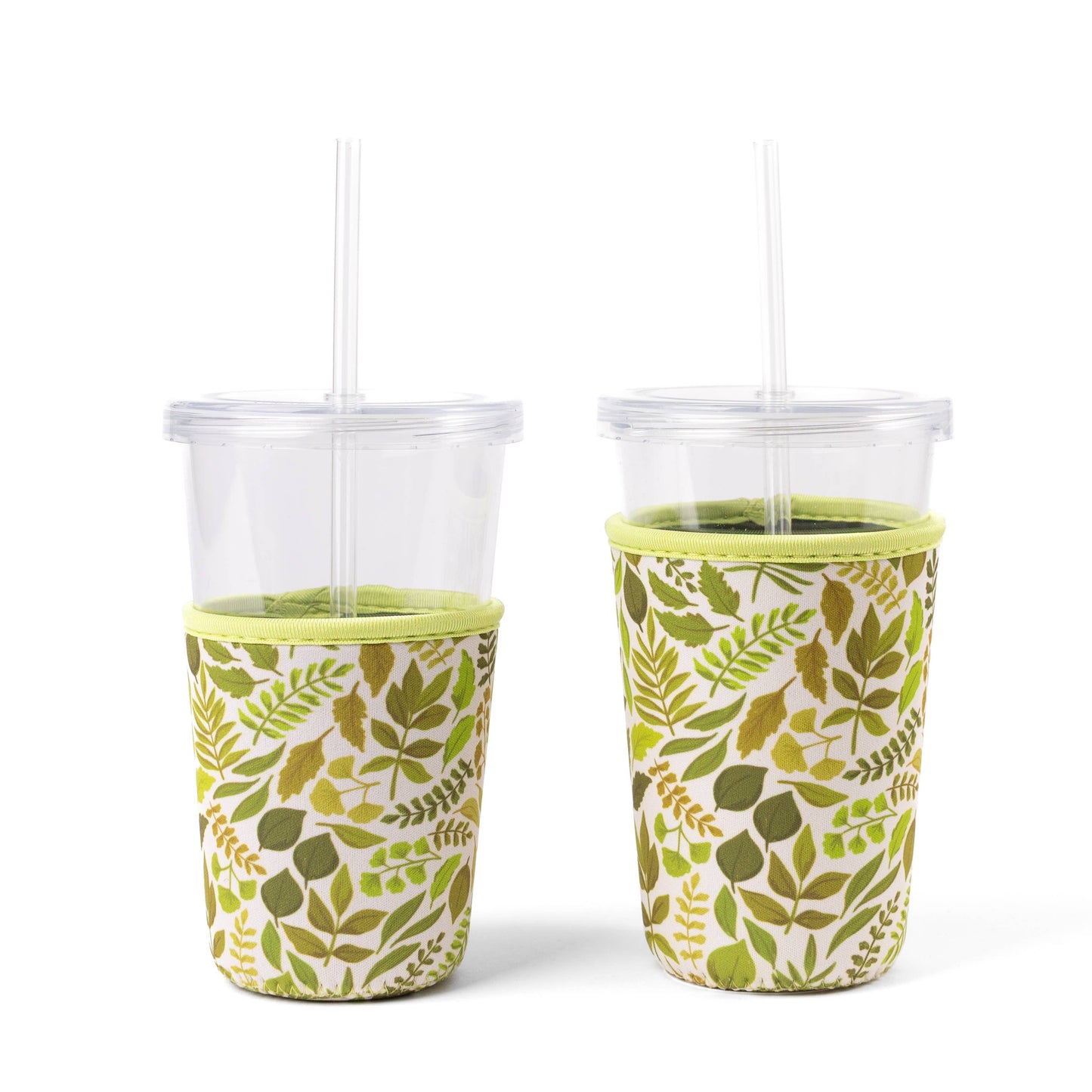 Floral Drink Sleeve | Iced Coffee Koozie | Drink Cover: Porcelain Floral / Regular