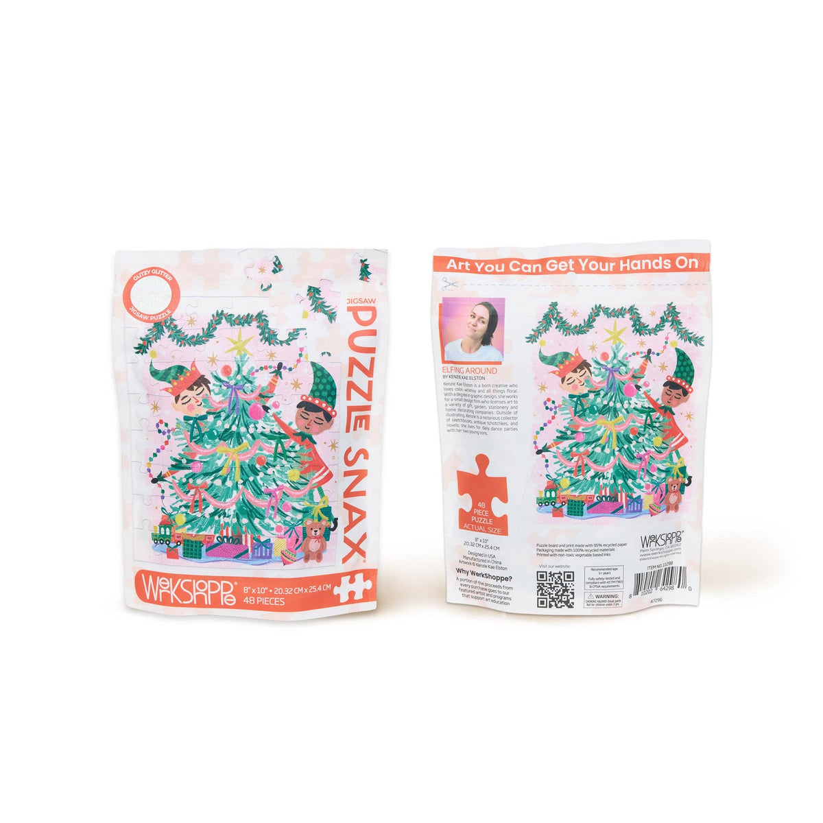 Elfing Around 48 Piece Puzzle Snax Kids Stocking Stuffer