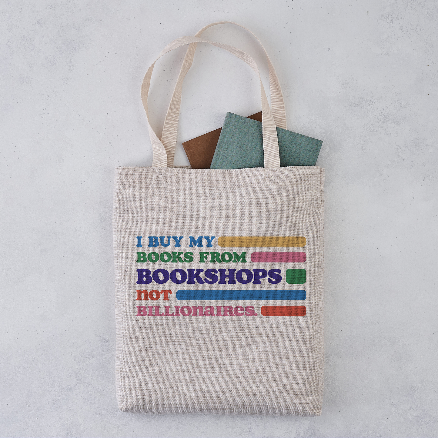 Bookshops not Billionaires Bookish Tote Bag