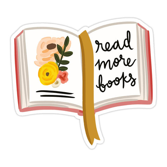 Read More Books Vinyl Sticker - Book Sticker, Bookstore