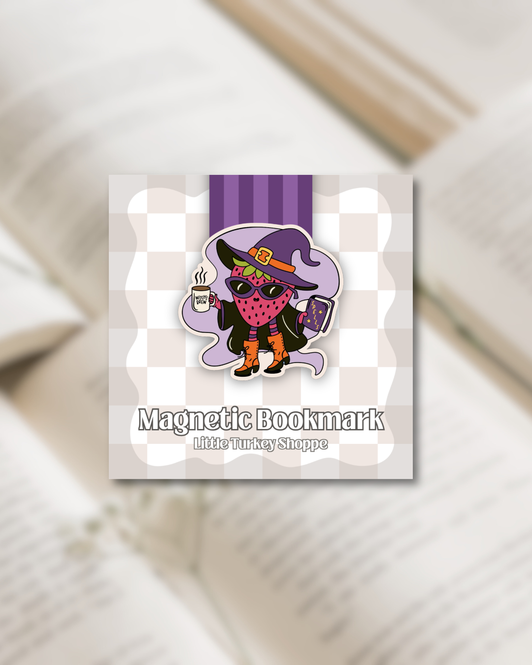 Strawberry Witch Magnetic Bookmark