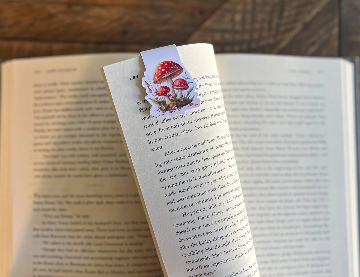 Red Mushroom Trio Magnetic Bookmark