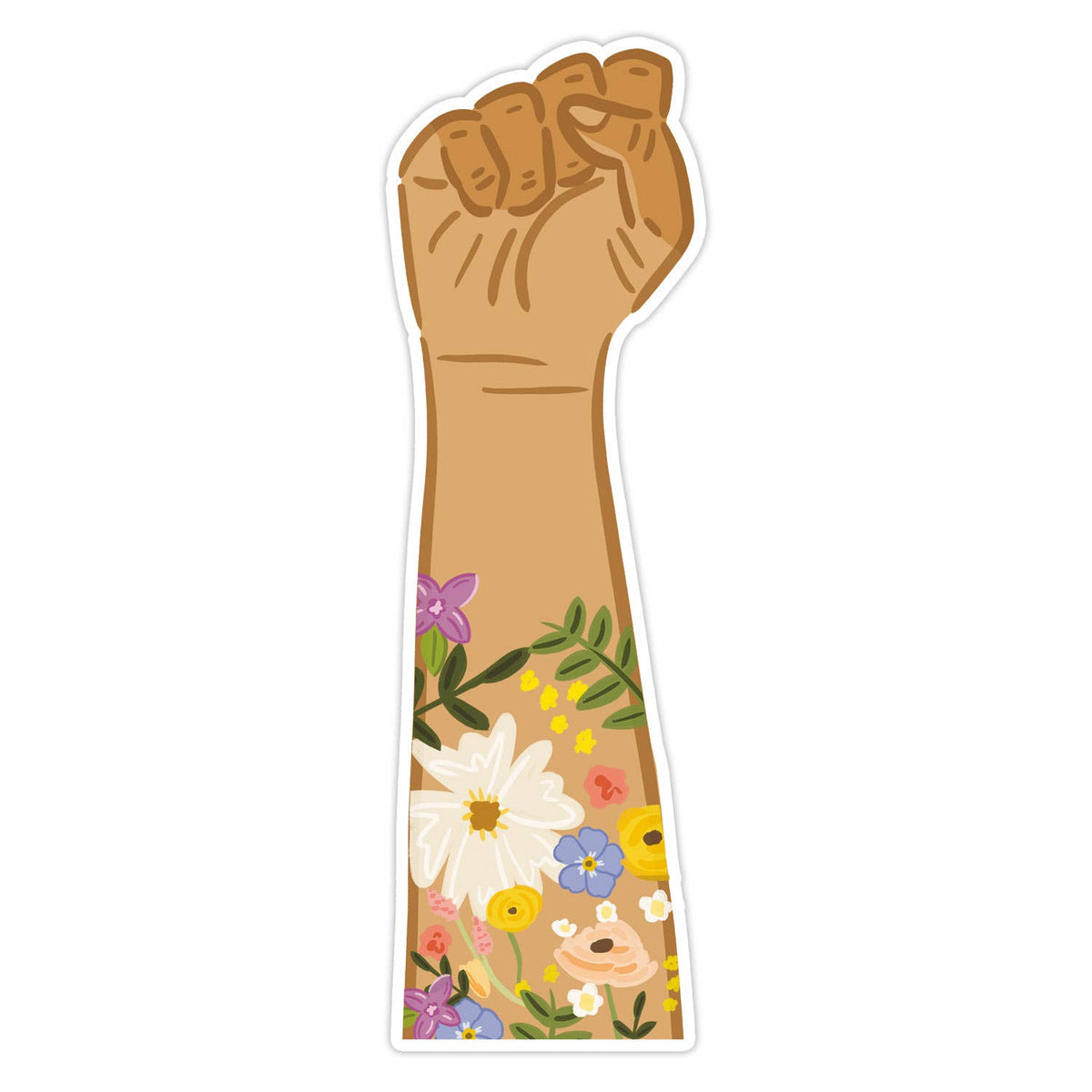 Floral Fist Die Cut Bookmark