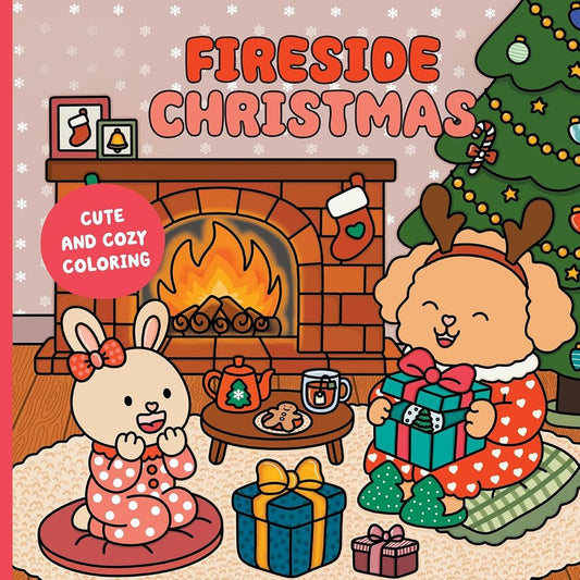 Fireside Christmas: A Cute & Cozy Coloring Book cover image