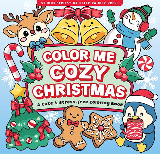 Color Me Cozy Christmas Artist's Coloring Book (31 single-sided designs on thick paper) cover image