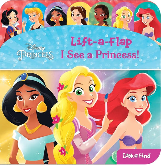 Disney Princess - I See a Princess! Lift-a-Flap Look and Find Board Book - PI Kids cover image