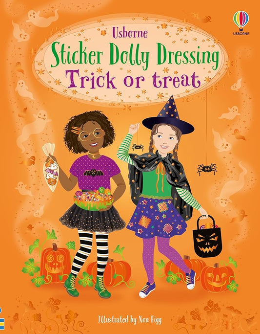 Sticker Dolly Dressing Trick or treat: A Whimsical Sticker Book for Halloween with Dress-Up Dolls and Fun Scenes, Perfect for Fall 2024, Create Your Own Trick or Treat Outfits! cover image