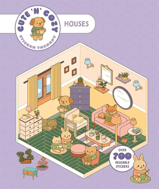 Cute 'n' Cozy Sticker Therapy: Homes: Over 500 Reusable Stickers! cover image