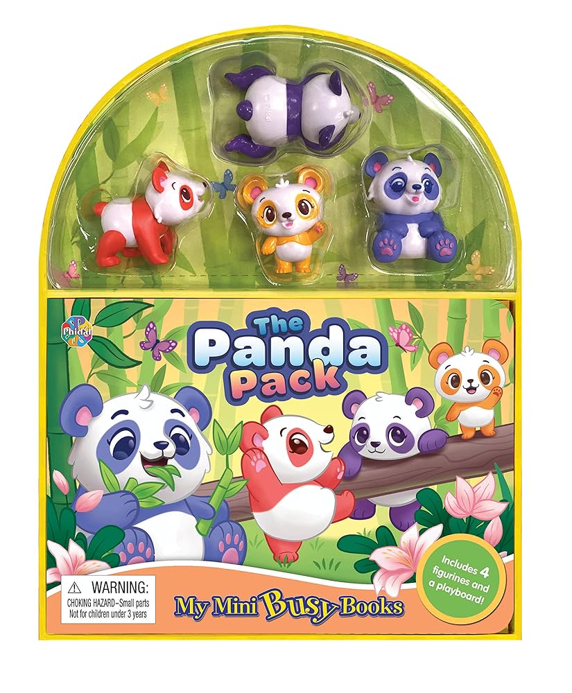 Playful Pandas: My Mini Busy Books For Kids: Includes 4 Figurines with Foldable Play Board and Storybook cover image
