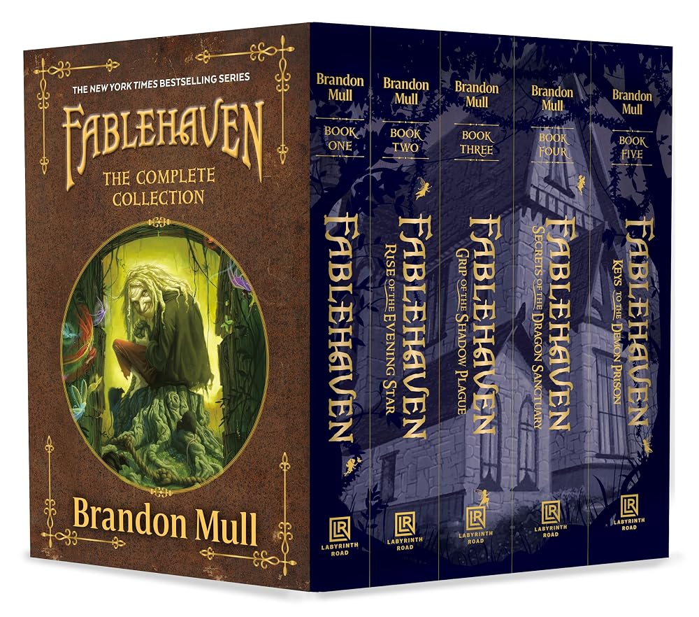 Fablehaven: The Complete Collection (5-Book Boxed Set): Fablehaven; Rise of the Evening Star; Grip of the Shadow Plague; Secrets of the Dragon Sanctuary; Keys to the Demon Prison cover image