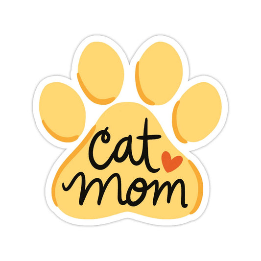 Cat Mom Vinyl Sticker