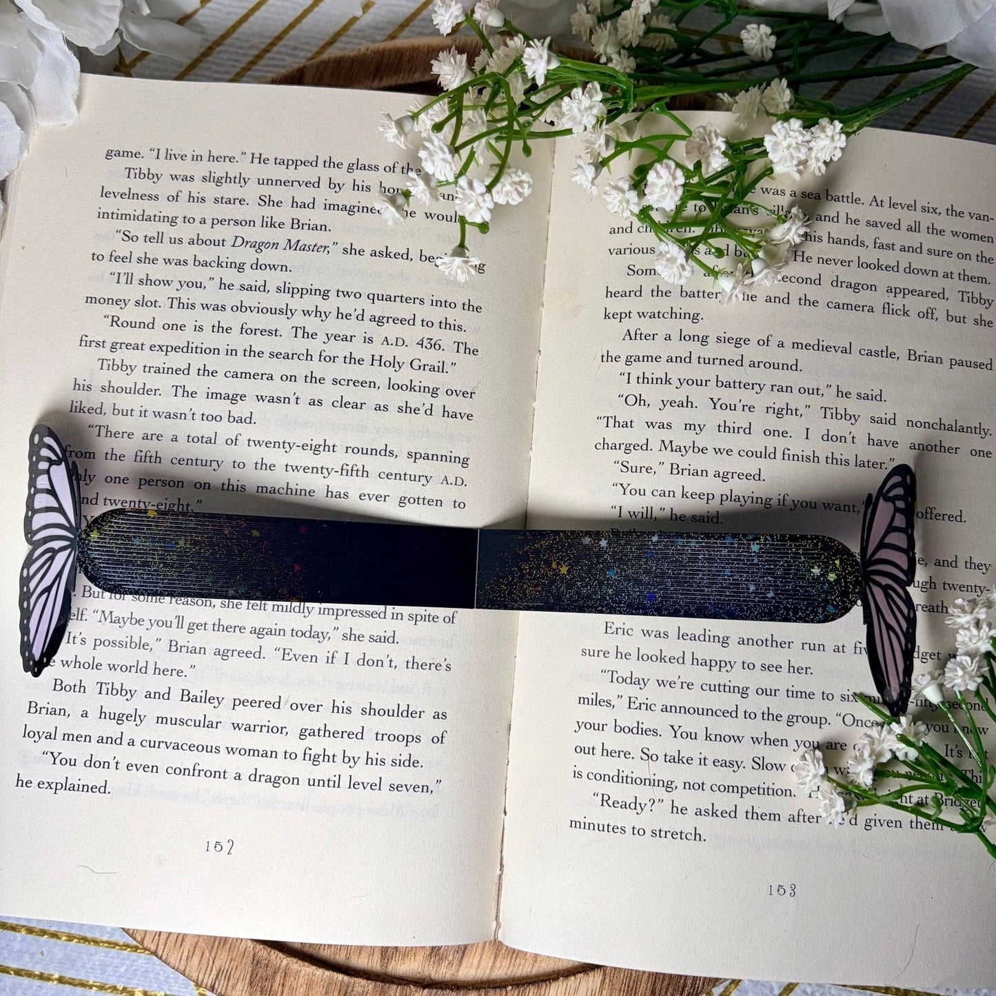 Butterfly Bookmark | 3D Printed Butterfly Bookmark | Sparkle Finish | Foldable Book Lover Gift