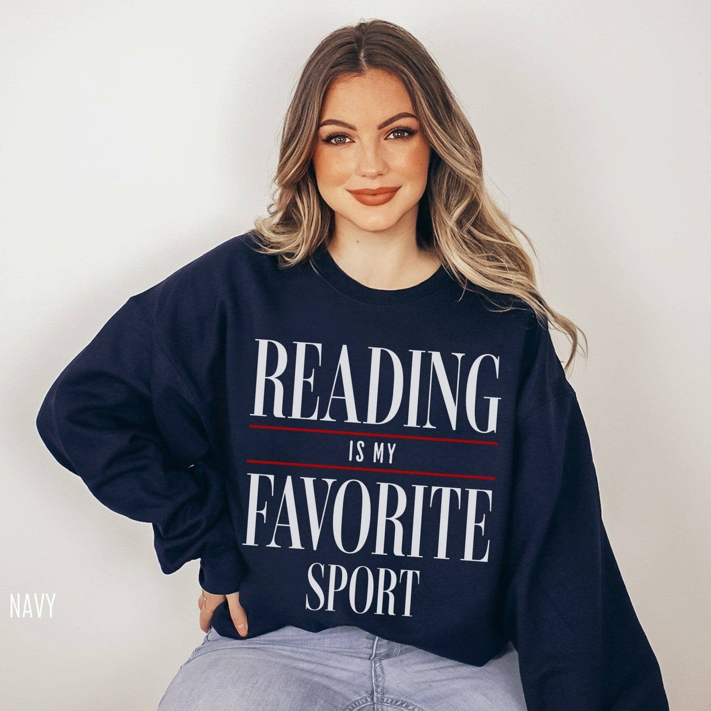 Vintage Reading Sweatshirt, Booklover Gift Bookish Librarian