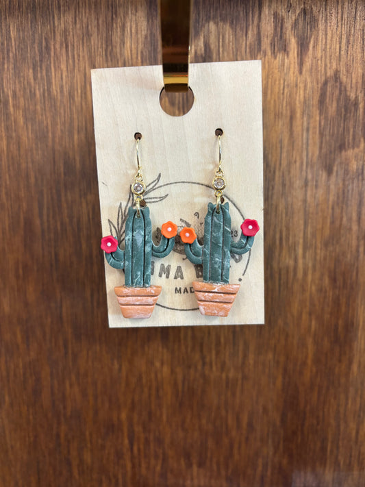 Floral Cactus earrings