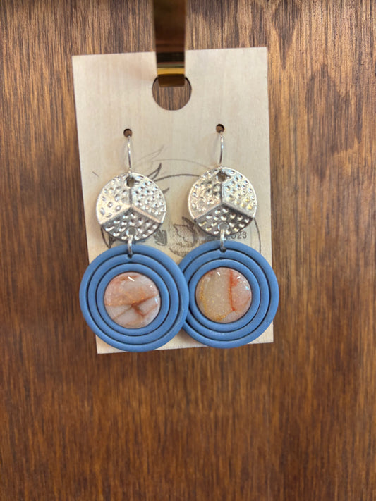 Blue Circles earrings