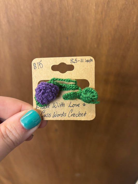 Purple wildflower bookmark