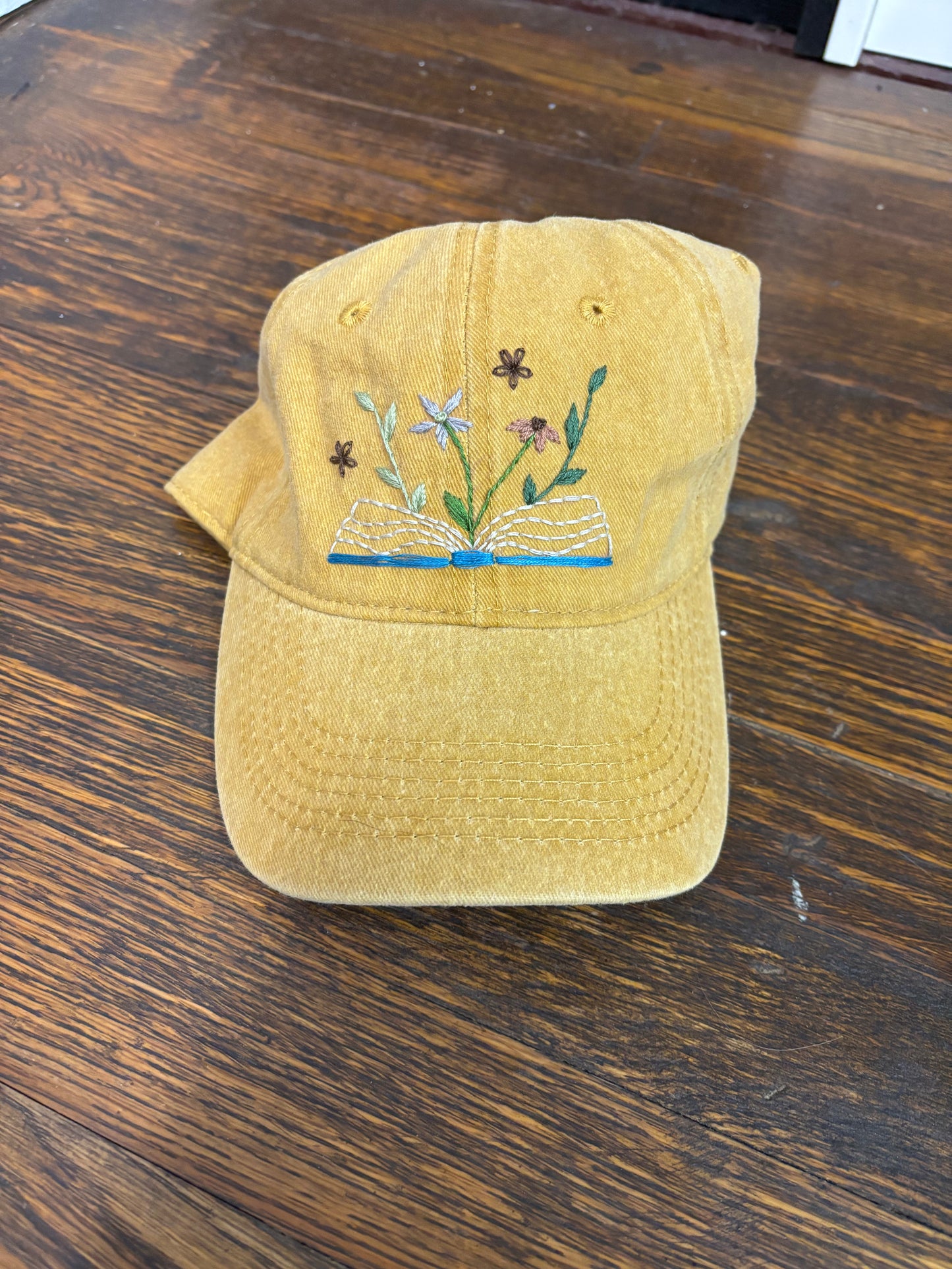 Floral Open Book Cap