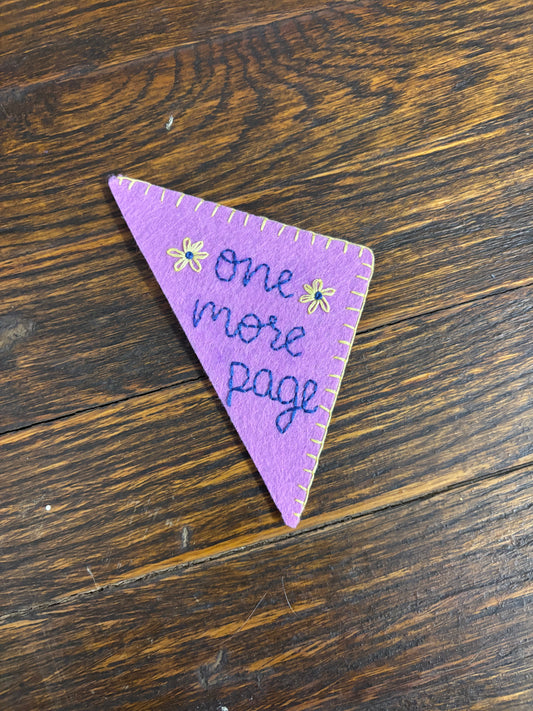 One More Page corner bookmark