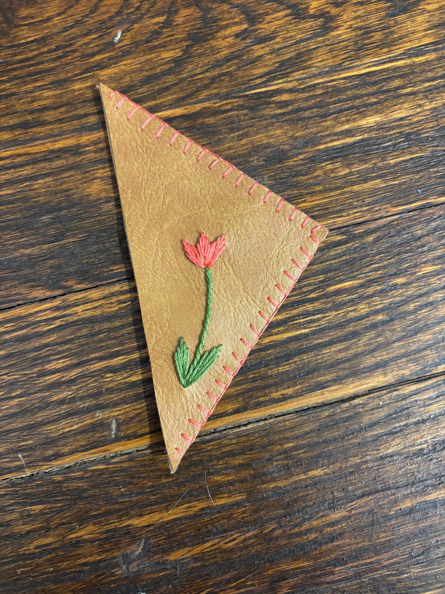 Pink Flower corner bookmark