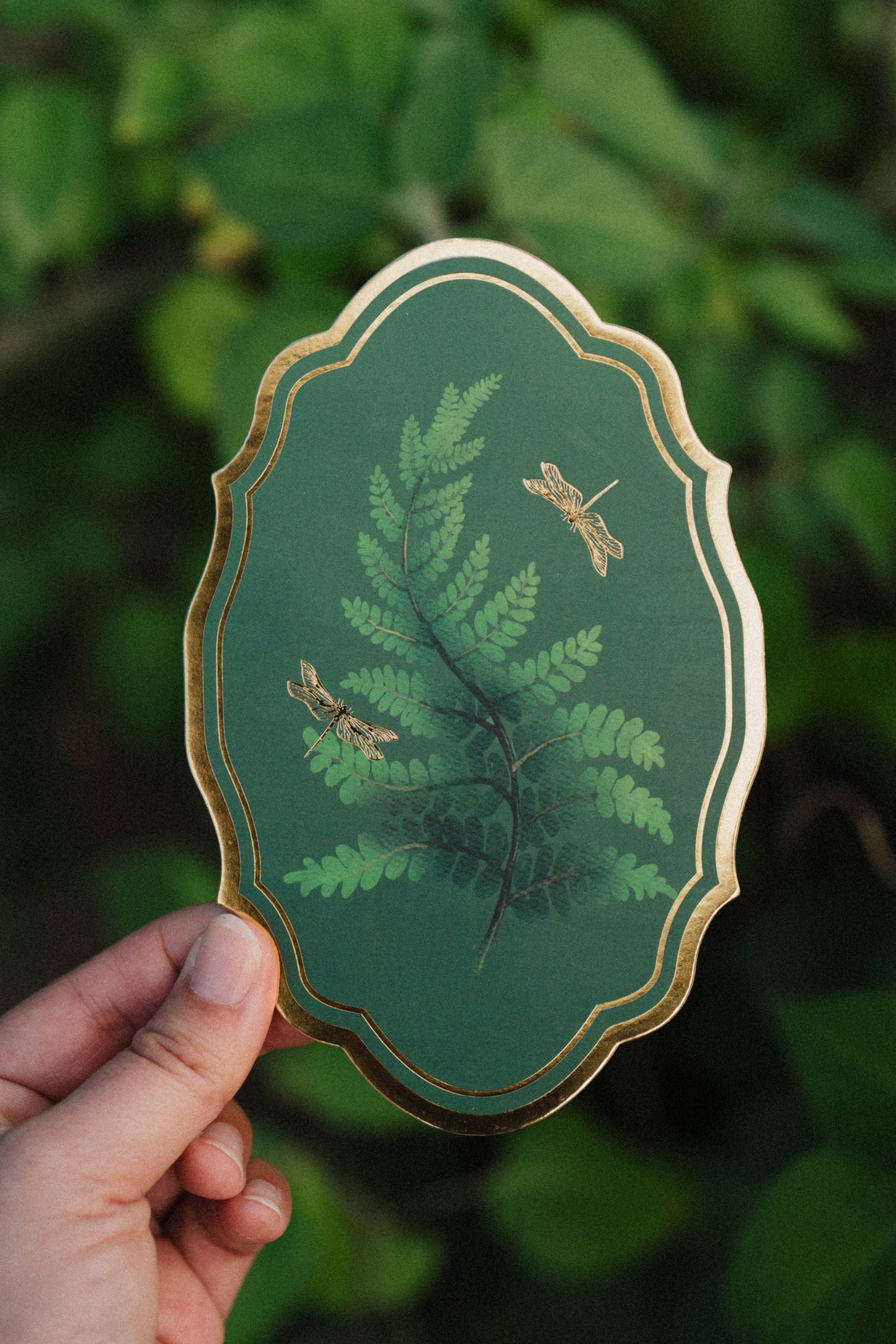 Emerald Fern Gold Foil Bookmark | Bookish Romantasy