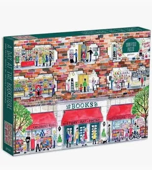 A Day At The Bookstore - 1000 piece puzzle by Michael Storrings