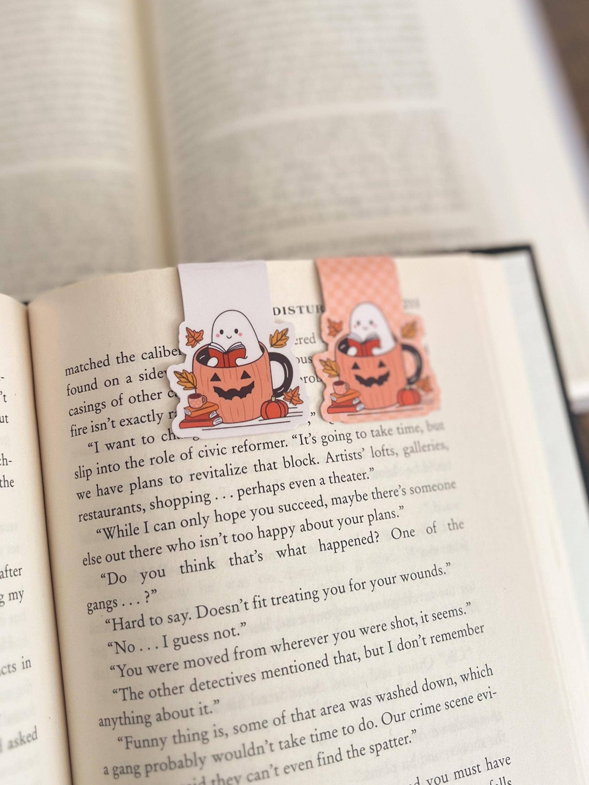Bookish Ghost Magnetic Bookmark | Fall, Halloween