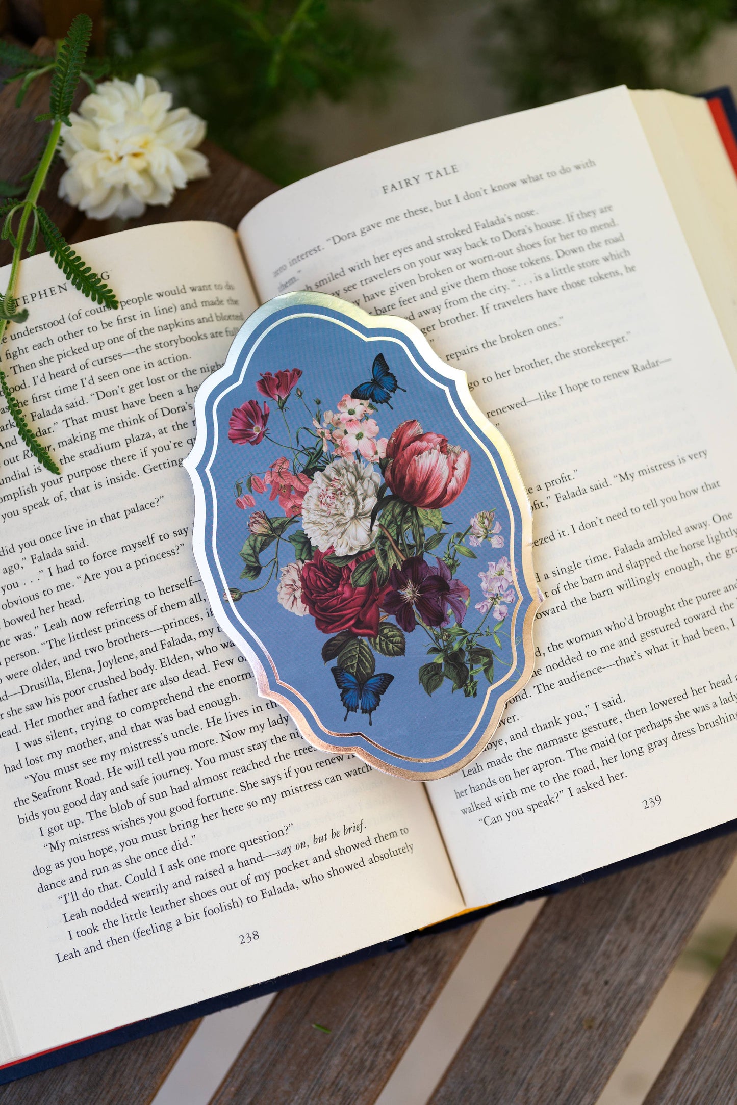 Butterfly Bloom Silver Foil Bookmark | Bookish Romantasy