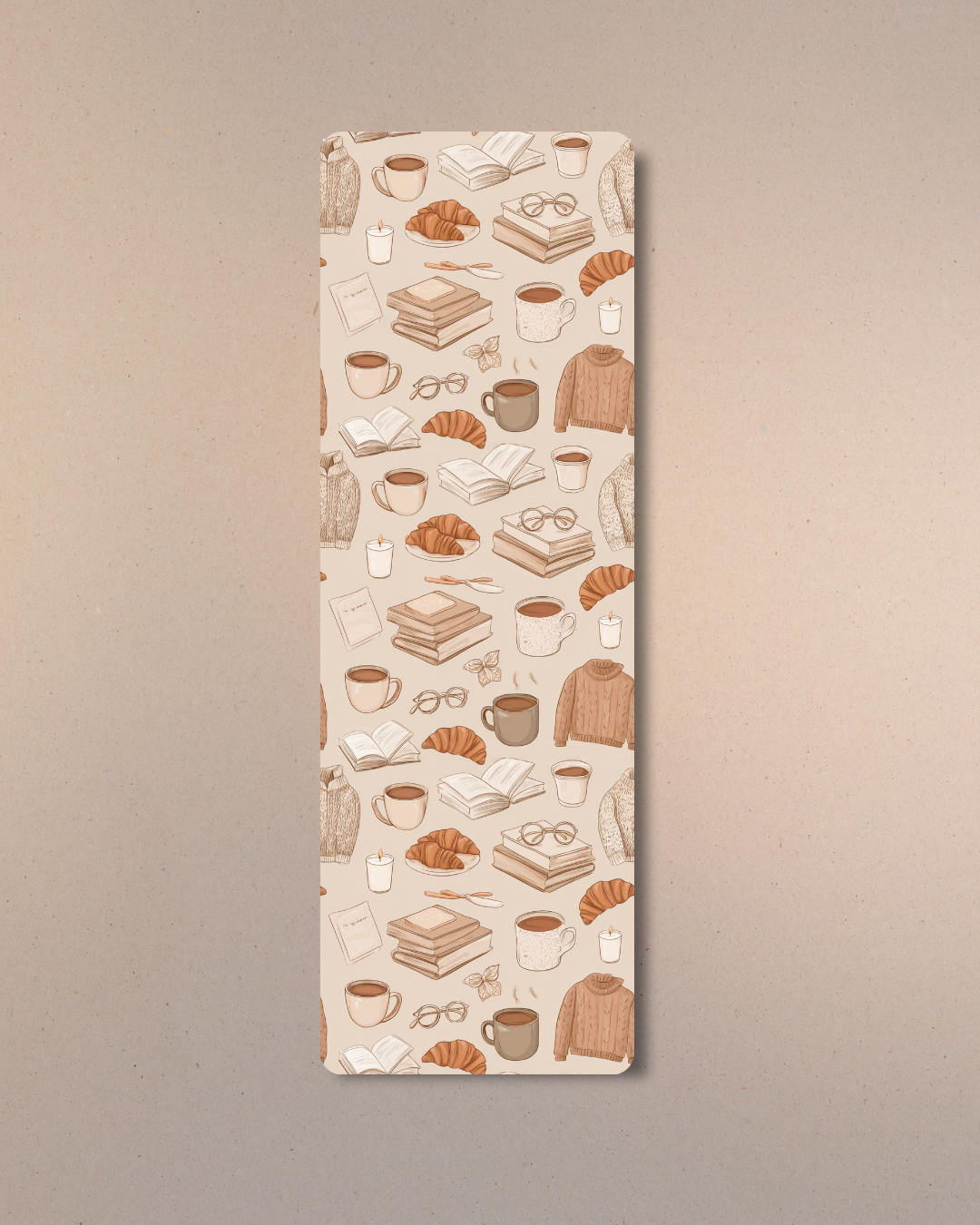 Cozy Neutral Bookish Bookmark